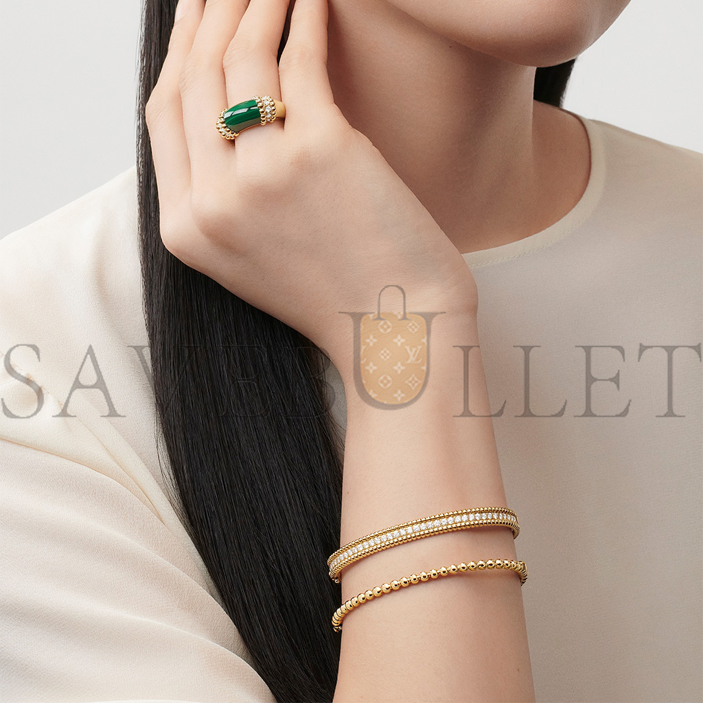 van cleef arpels perlÉe Di*m*nds bracelet, 1 row, medium model - yellow gold, Di*m*nd  vcarp27b00